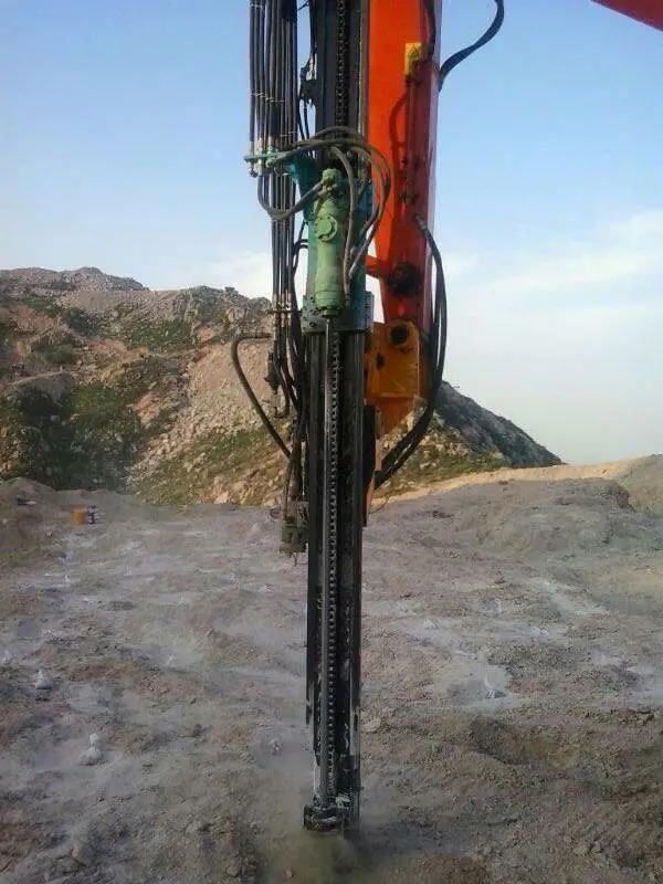 Hydraulic Excavator Mounted Rock Drilling Rig for Borehole Drilling