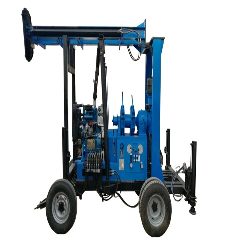400m Trailer Wheels Water Well Drilling Rig Borehole Drill Machine Small Portable Drill Equipment