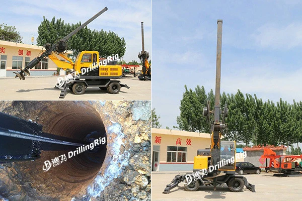 15m Depth Rotary Auger Hydraulic Piling Rig