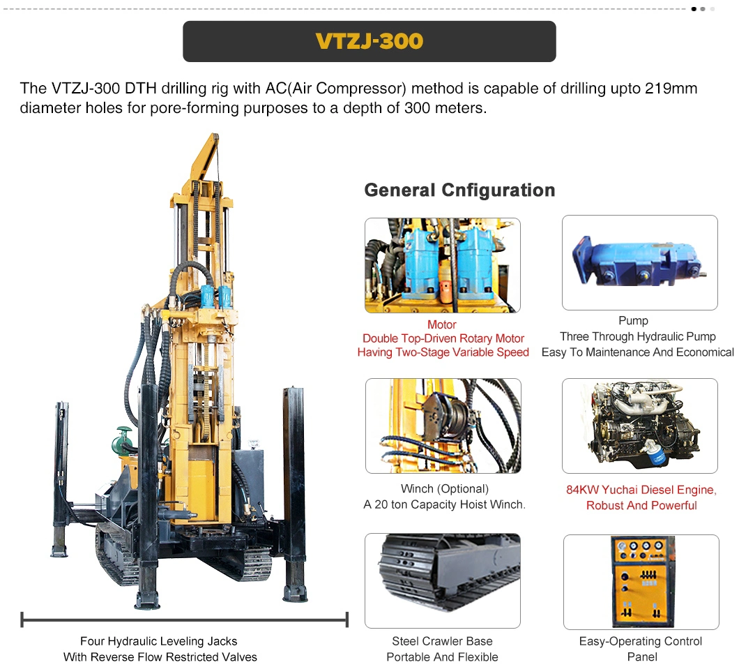 Drilling Depth 600m 700m 1000m Water Well Drilling Rig Machine