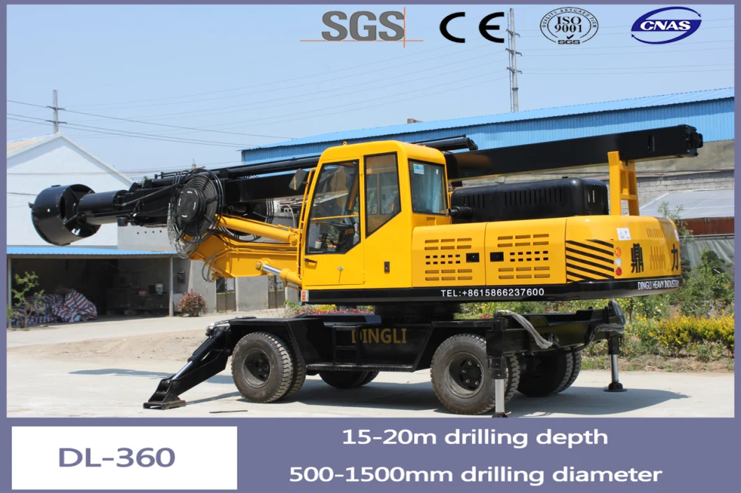 Small Wheel Dl-360 Drilling Rig Rotary for Sale