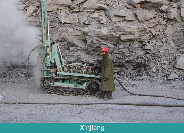 High Efficiency Mine Blasting Hole Mobile DTH Drilling Rig
