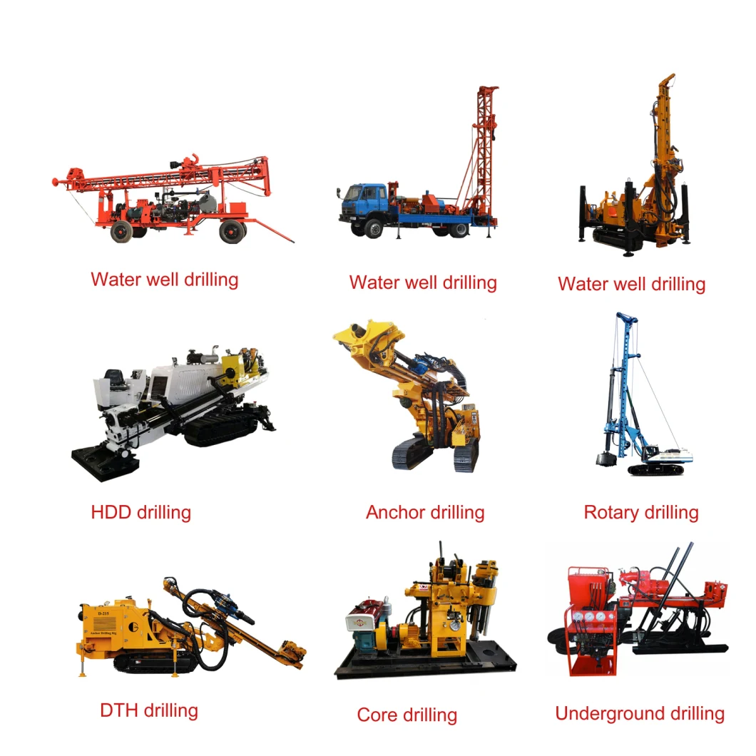 Portable 200m Trailer Type Water Well Drill Rig for Sale