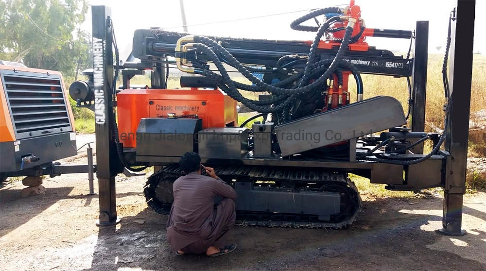 Kw200 Crawler Mounted Hydraulic Down The Hole DTH Rotary Drill Rig Manufacturer