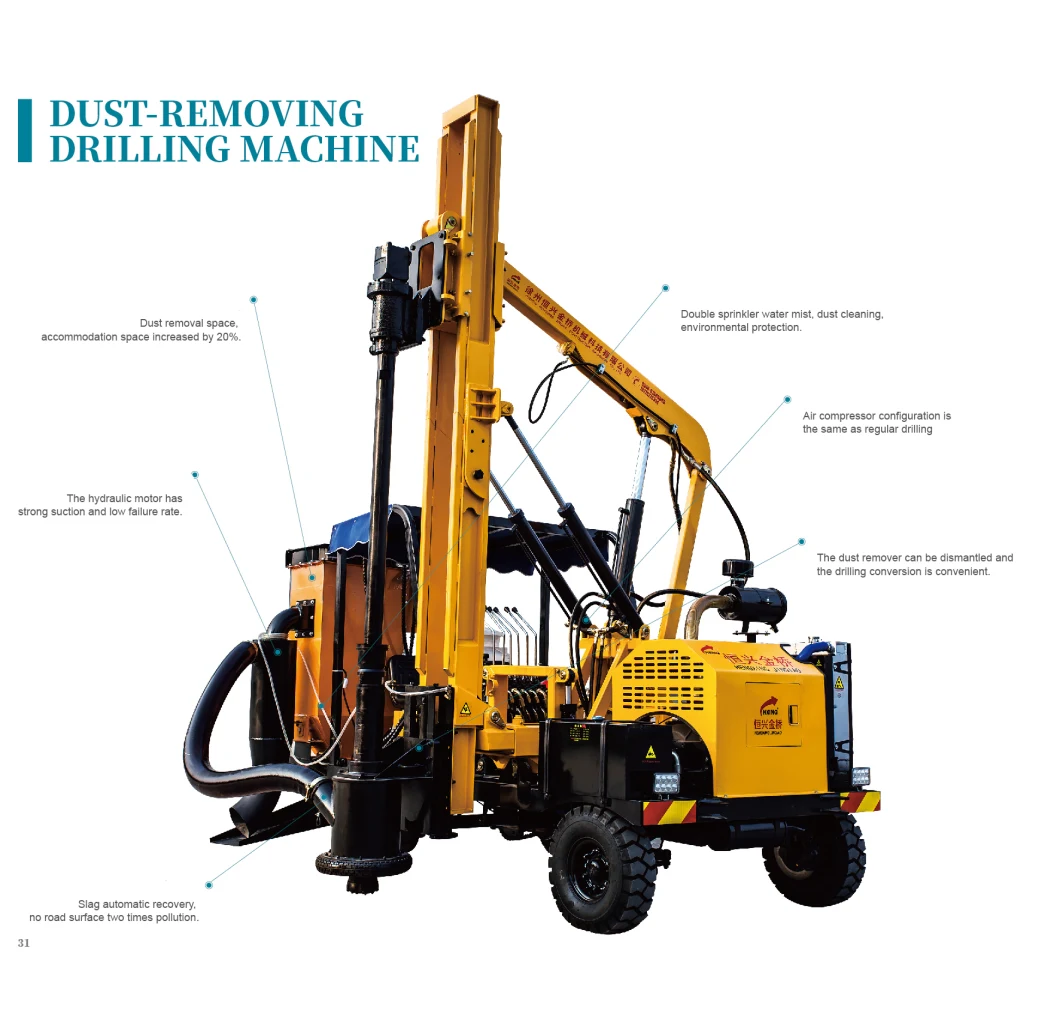Dust Extraction Machine Ramming Post Ramming Machine Pile Driver Hydraulic Pile Driving