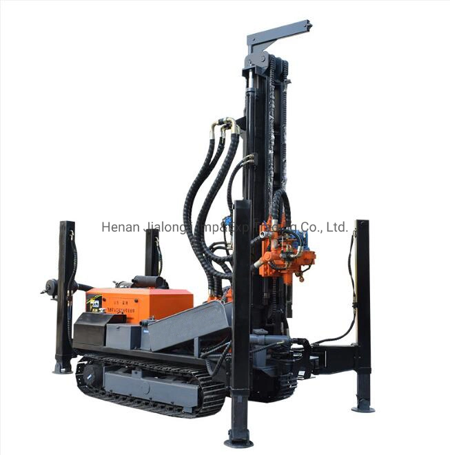 Kw200 200m Depth Crawler Pneumatic Rotary Water Drilling Rigs