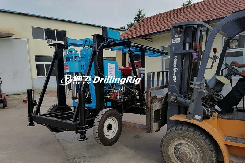 Hydraulic Control Trailer Mounted Drill Rig for Water Boring