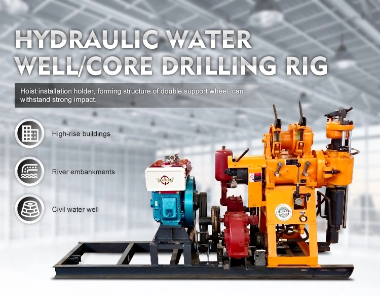 Portable Geotechnical Drilling Rig 200m Rock Sampling Drilling Machine