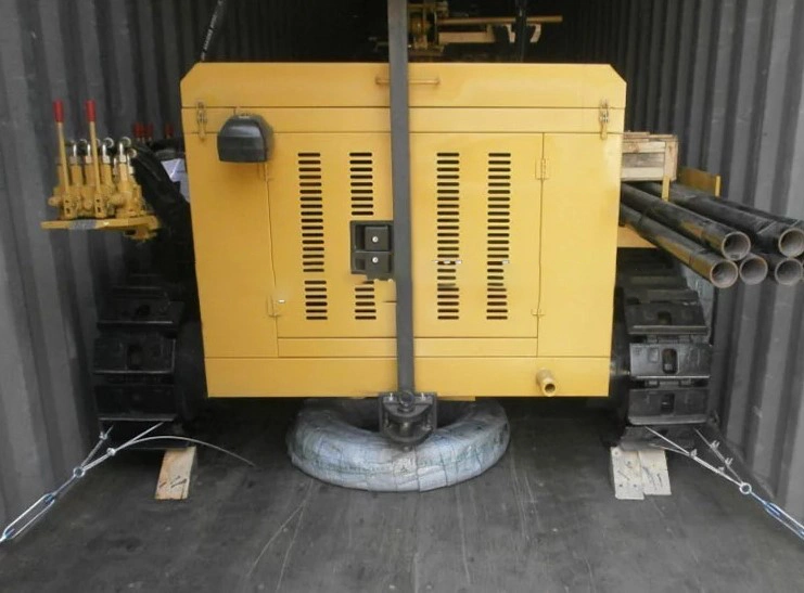 Combined Air Compressor 176kw 24m Deep Rotary Borehole Drilling Rigs