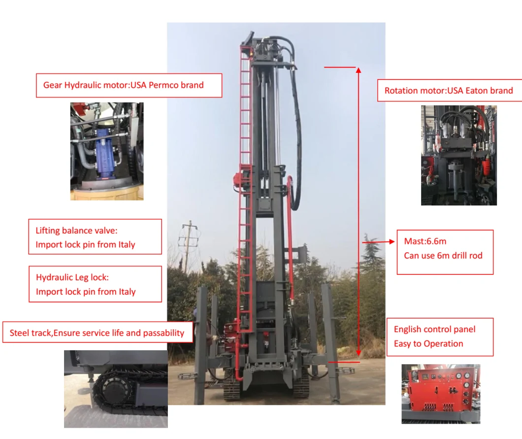 Portable 400m Deep Borehole Drilling Rig for Water