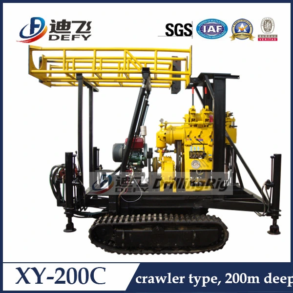 Portable Crawler Type Water Well Drilling Machine/180m Borehole Drilling Rig Machine for Sale