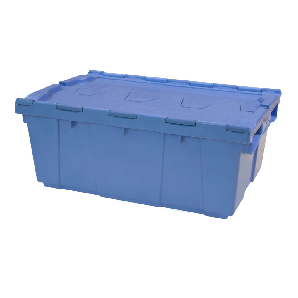 High Quality Industrial Plastic Storage Crate Plastic Moving Box with Lid