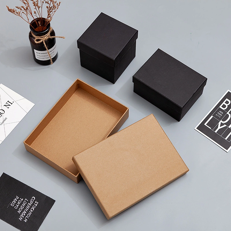 Black Cosmetics Packing Box Kraft Paper Box Gift Box Customized