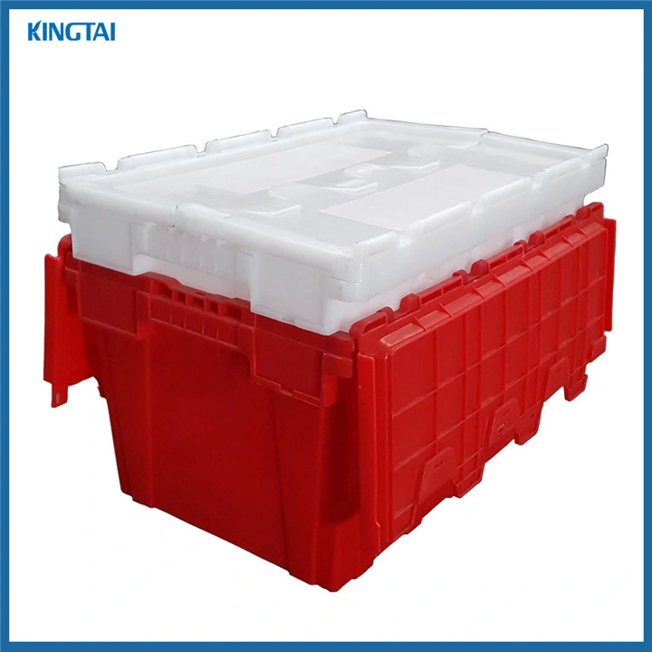 Wholesale Heavy Duty Nestable Plastic Crates Moving Bin with Lid