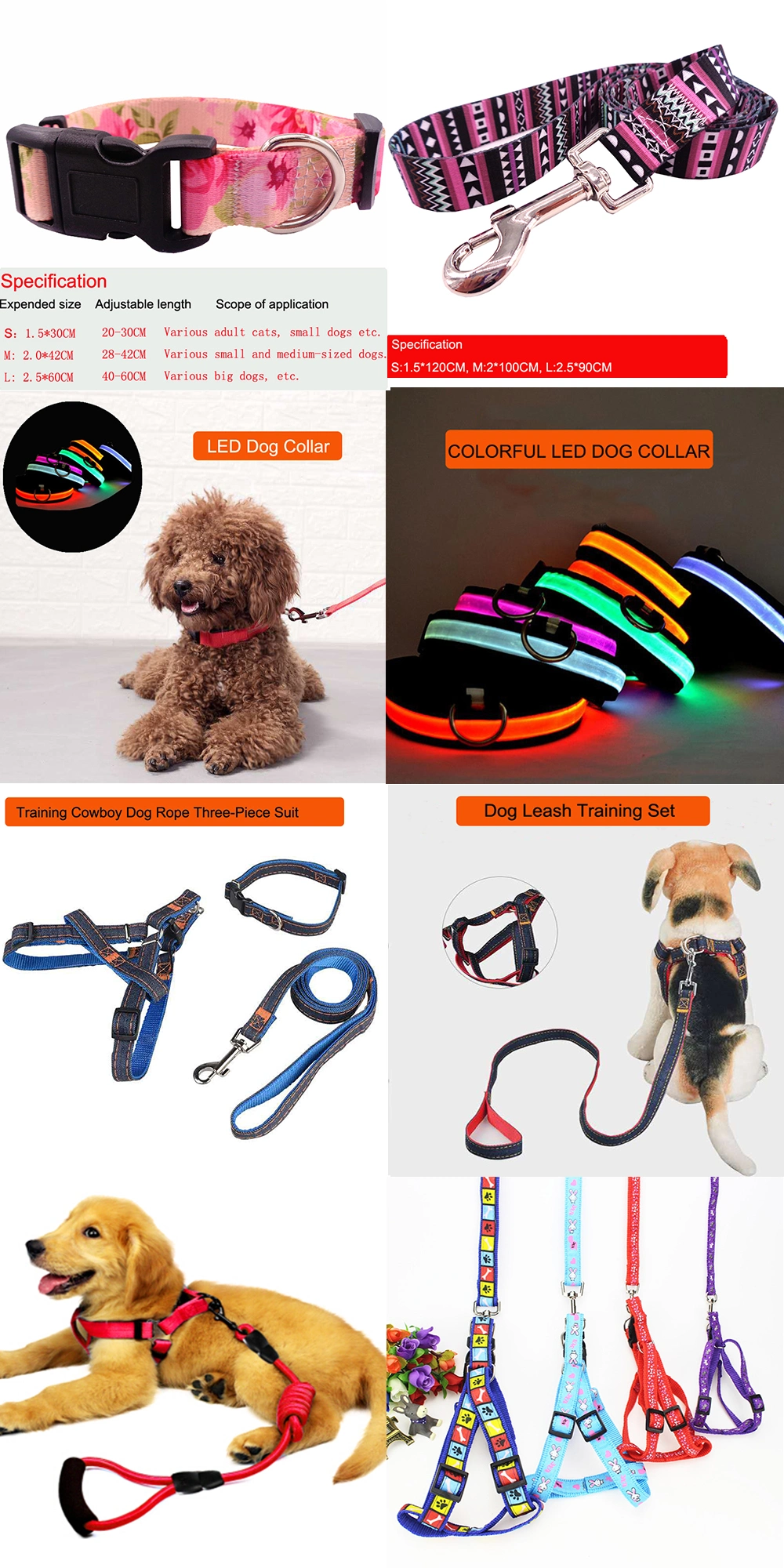 Wholesale Custom Personalized Logo Design Sublimation Printing Plain Pet Collars, Customized Polyester Dog Collar,Polyester Dog Collar, Collars for Dog Training