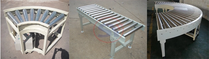 90 Degree Bend Driving Roller Conveyor for Plate Crate Barrel