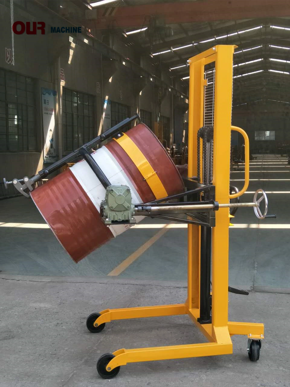 Factory 450kg Portable Drum Handler Hydraulic Drum Truck Drum Rotator