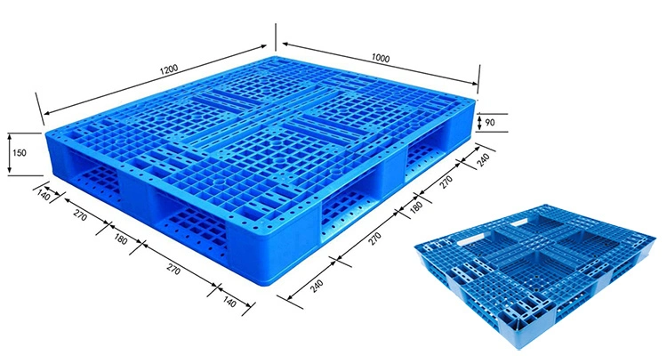 Plastic Tray Recycle HDPE OEM Colorful Euro Plastic Pallet Rackable Storage Pallet