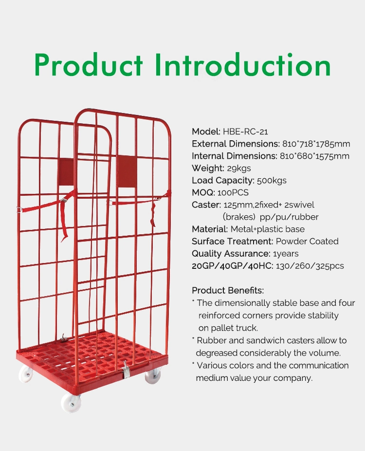 Folding and Nesting Mesh Box Pallets Trolley Carts