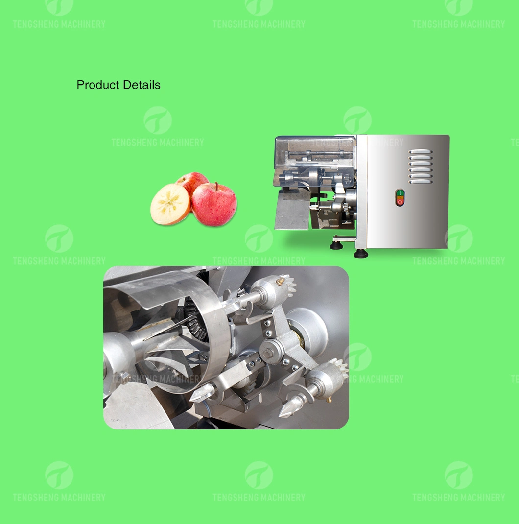 Apple Skin Peeling Coring and Slicing Machine Industrial Apple Ring Fruit Peeling Pitting Machine (TS-P50)
