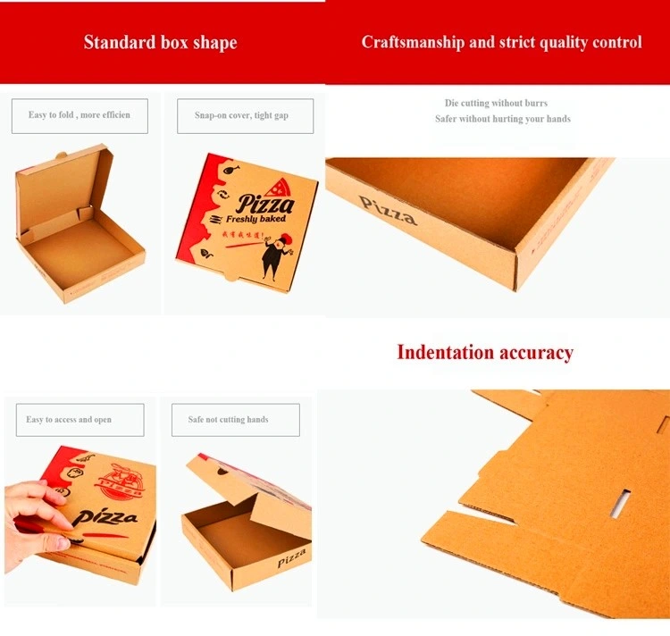 Custom Design Food Box Corrugated Paper Black Pizza Box