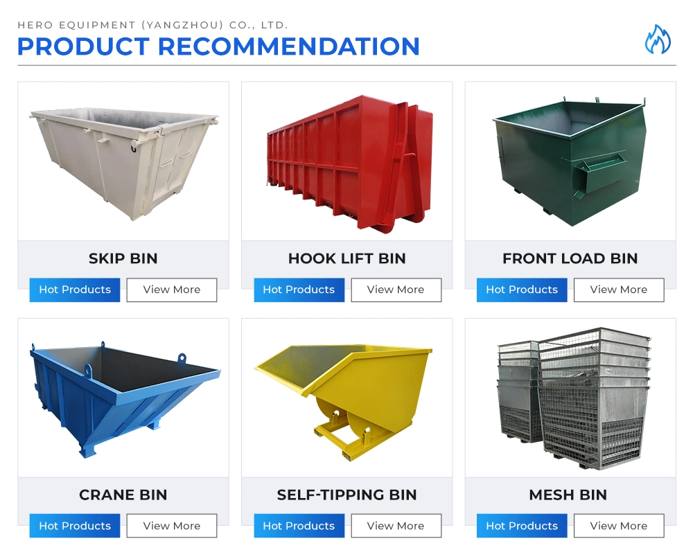 Lift Truck Garbage Waste Containers Hooklift Containers
