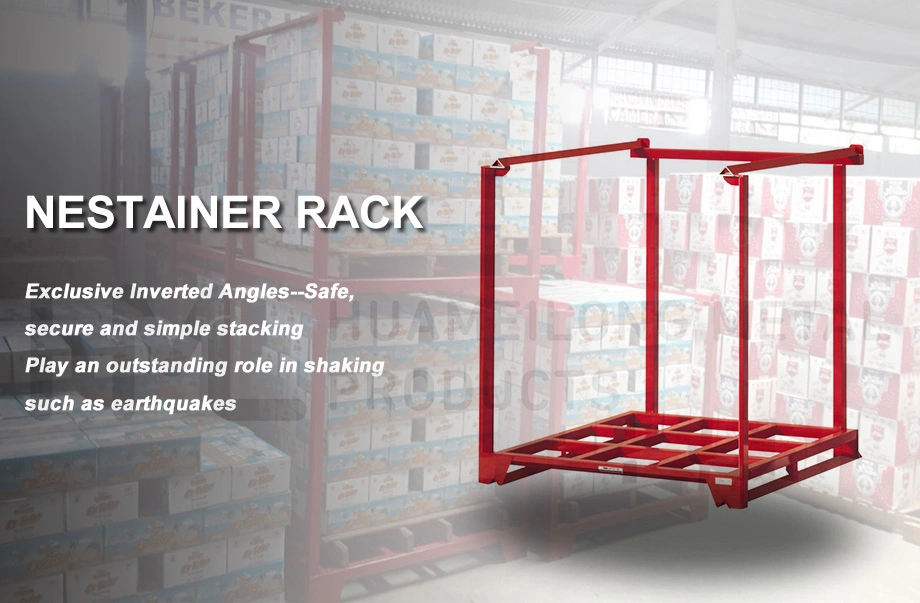 High Quality Warehouse Industrial Steel Stacking Pallet Nestainer Rack Manufacturers