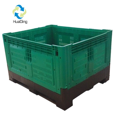 1200X1000X760mm Plastic Foldable Pallet Box Plastic Fruit Bins Mesh Pallet Box