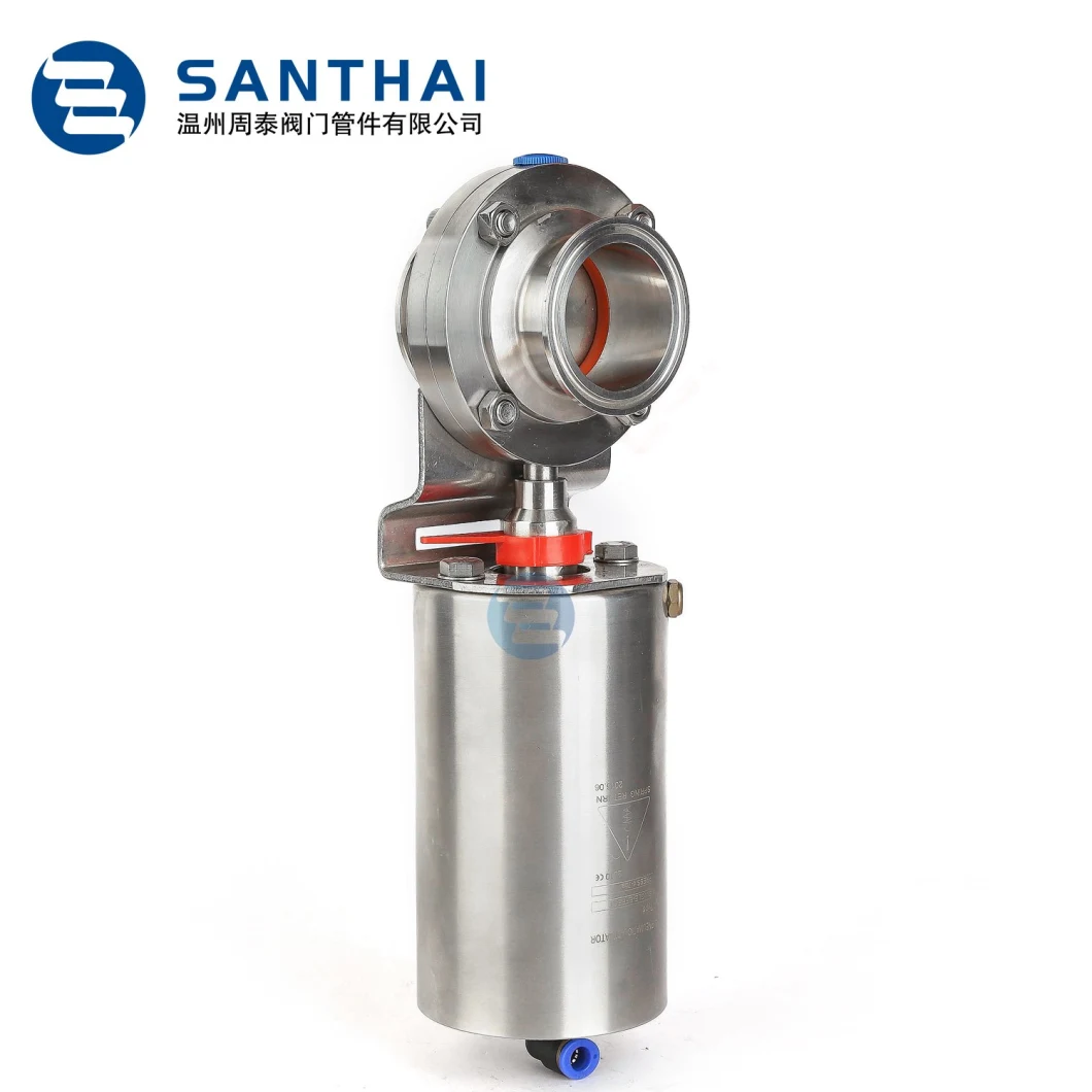304 316 Stainless Steel Butterfly Valve Hydrauli/Pneumatic Actuator for Sanitary Hygienic Usage 3A Standard or Customized