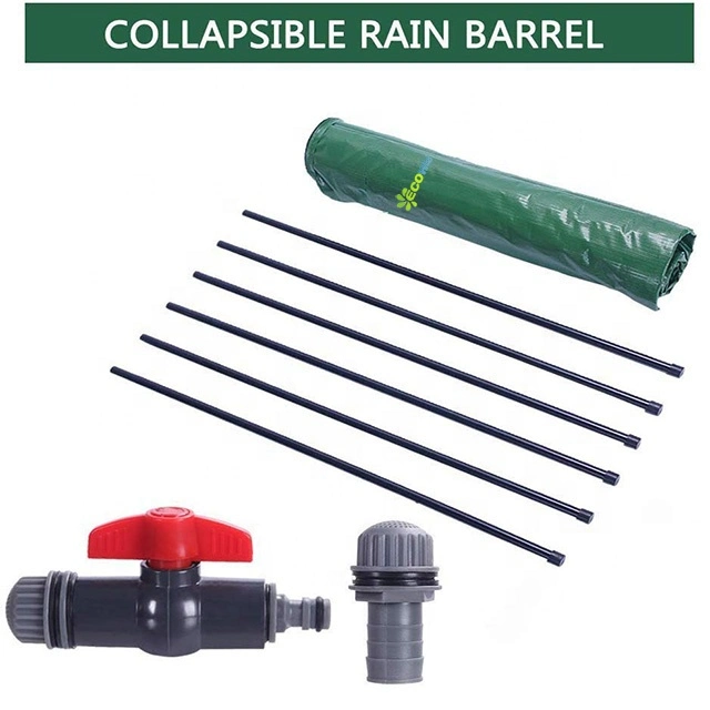 225L Hydroponic Flexible Tank Collapsible Water Barrel Tarpaulin Water Tank Collapsible Rain Water Barrel