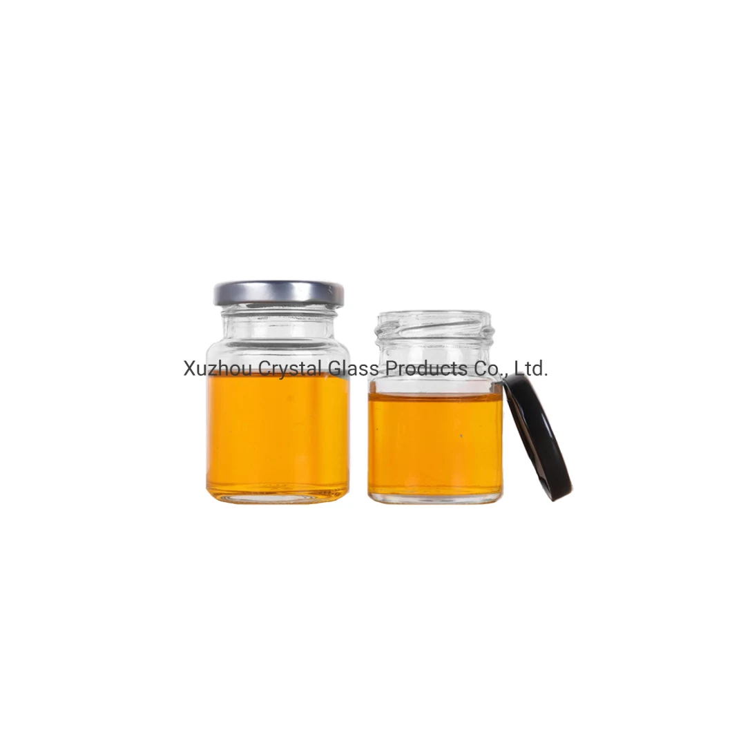 Small Round Empty 75ml Jam Containers Food Storage Containers Glass Containers for Honey
