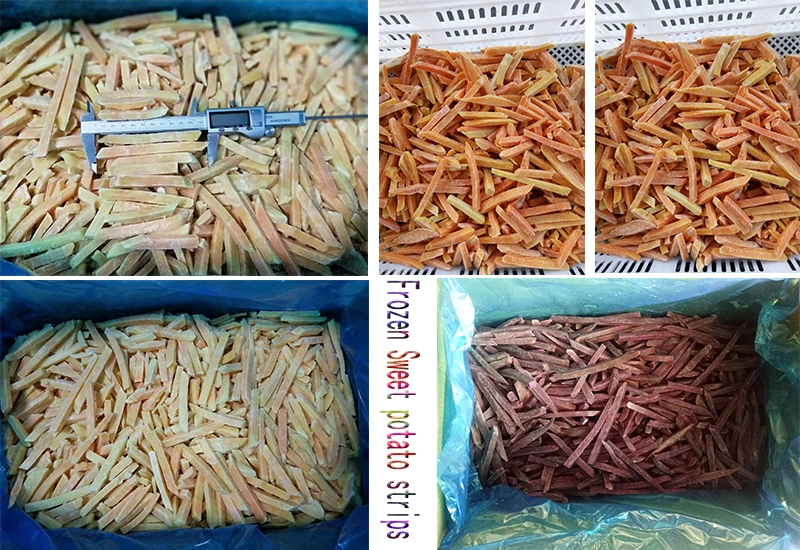 IQF Importer Buyers Chinese Peeled Frozen Sweet Potato Fries of Price Ton