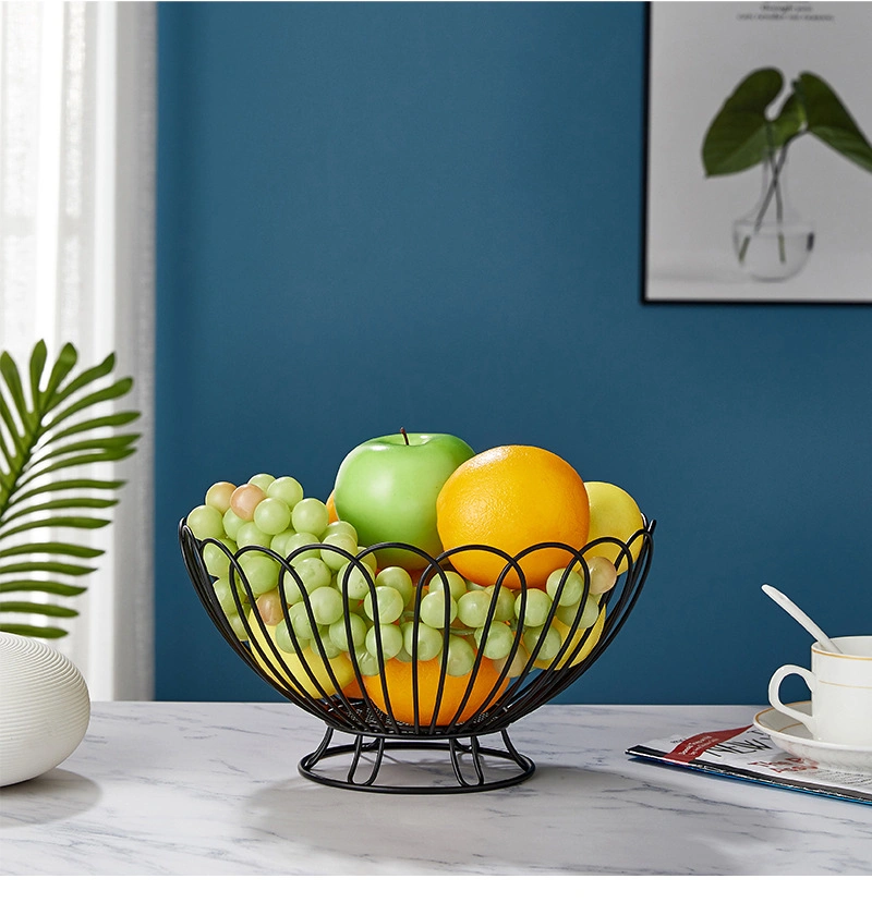 Nordic Style Fruit Tray Household Multi-Layer Super Large Metal Storage Vegetable Blue Fruit Basket