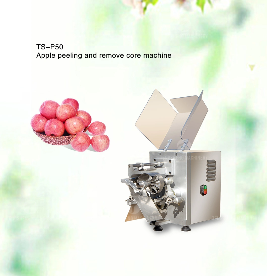 Apple Skin Peeler Coring and Slicing Machine Industrial Apple Ring Fruit Peeling Pitting Machine (TS-P50)