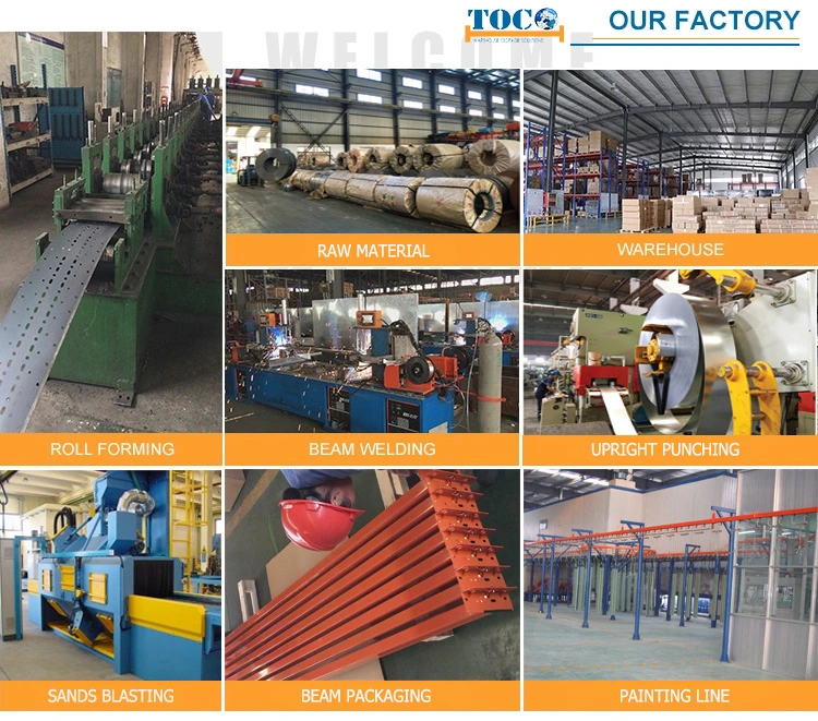 China Factory Steel Furniture Collapsible Pallet Stacking System with Sheet Metal Deck