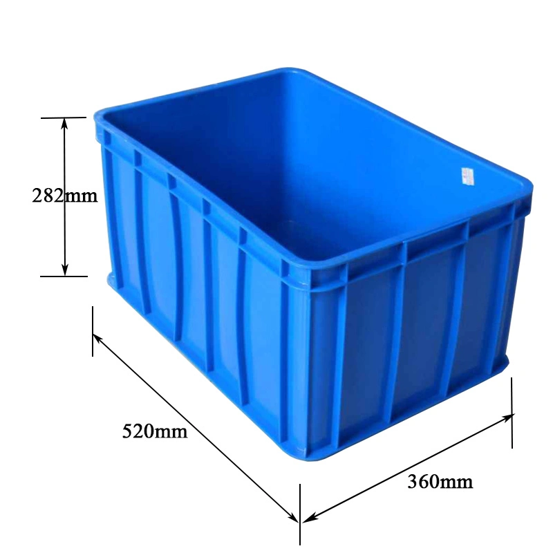 Nestable Stackable Plastic Turnover Container Attached Lid Logistics Box Solid Moving Crates