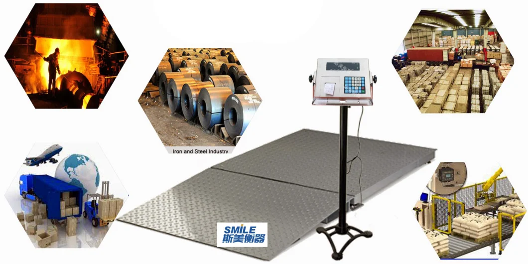 1.2*1.2m Electronic Weighing Digiweigh 2000kg Floor Pallet Cattle Weighing Scale