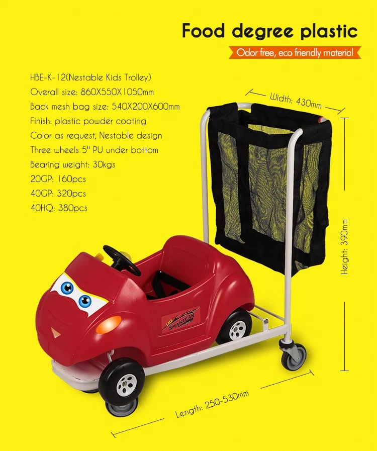 Nestable Kiddy Stroller Cart with Mesh Bag