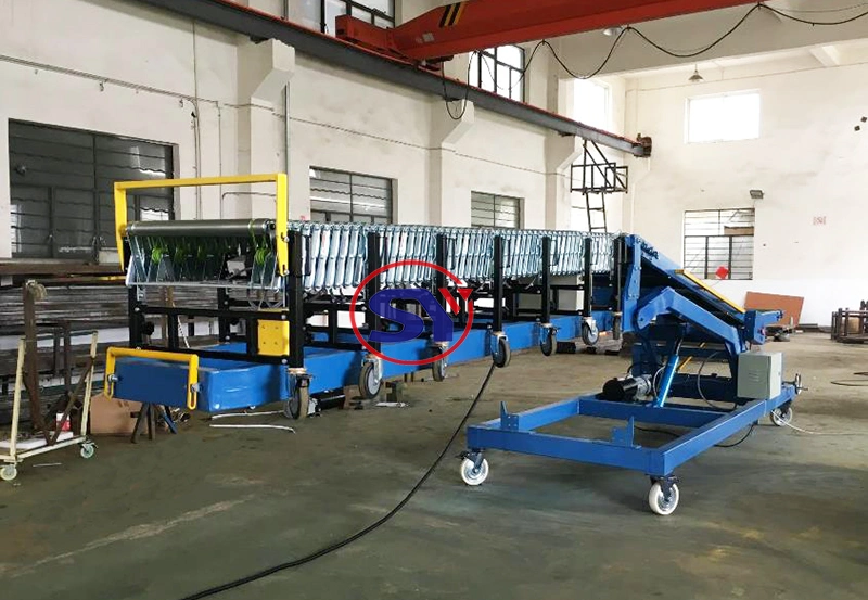 Power-Driven Motorized Telescopic Roller Conveyor for Pallets Crate