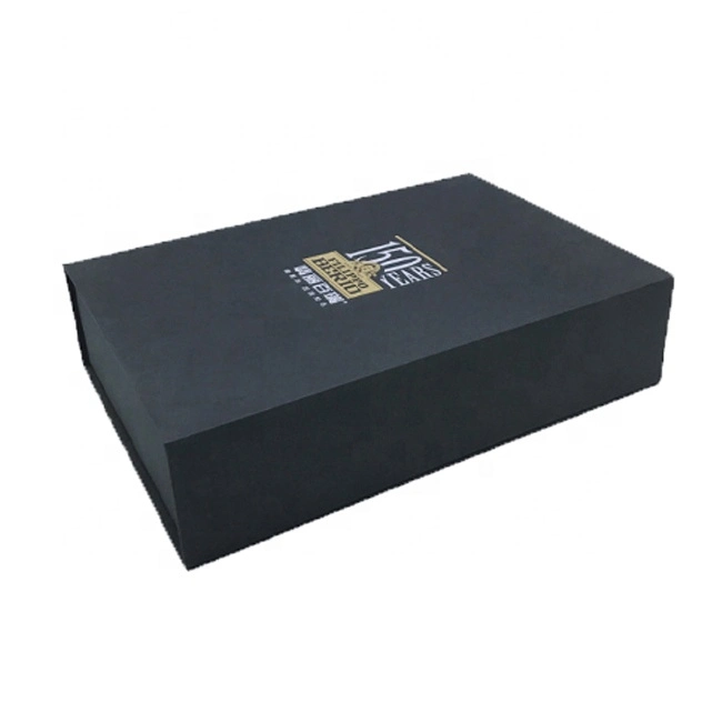 Luxury Custom Black Paper Box Packaging Magnetic Wine Gift Box with Satin Lining
