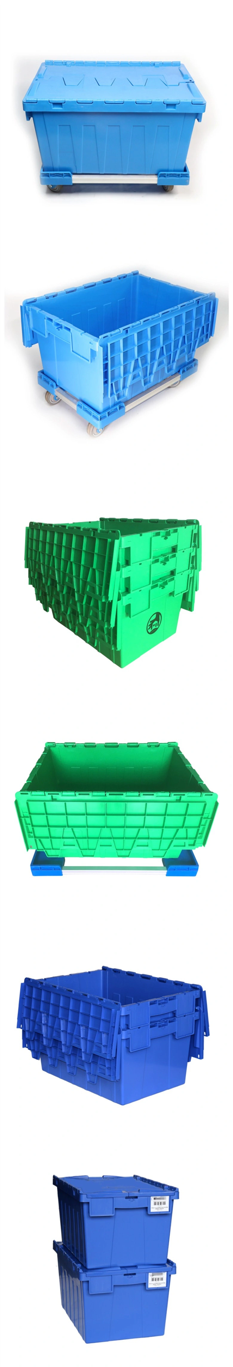Heavy Duty Plastic Nestable Shipping Crates with Lid