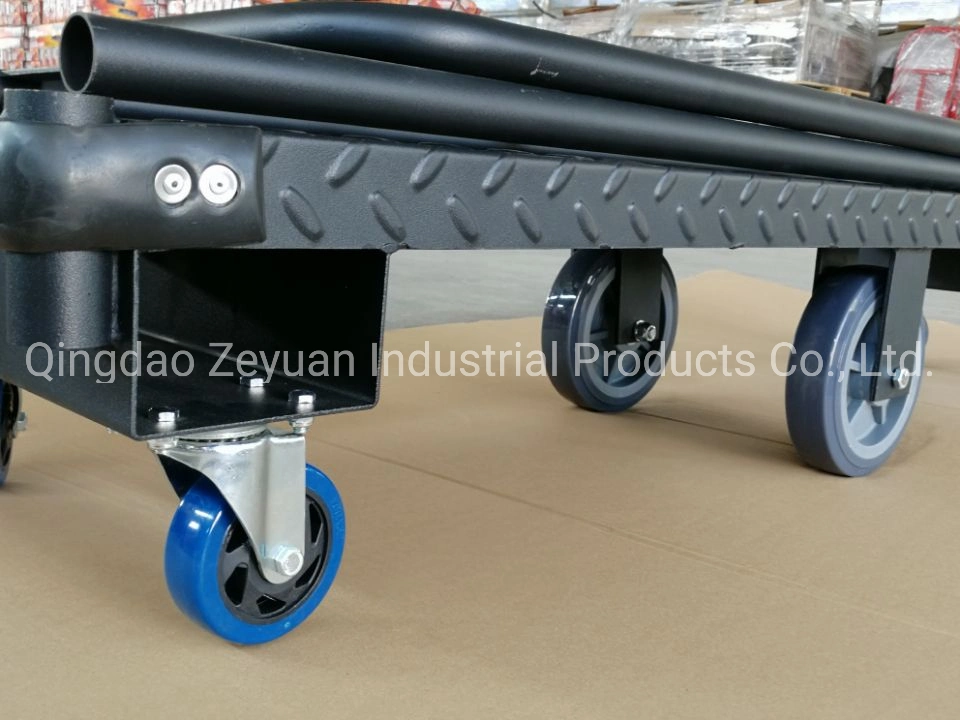 U-Boat Six Wheels Platform Steel Folding Hand Pallet Trolley for Warehouse