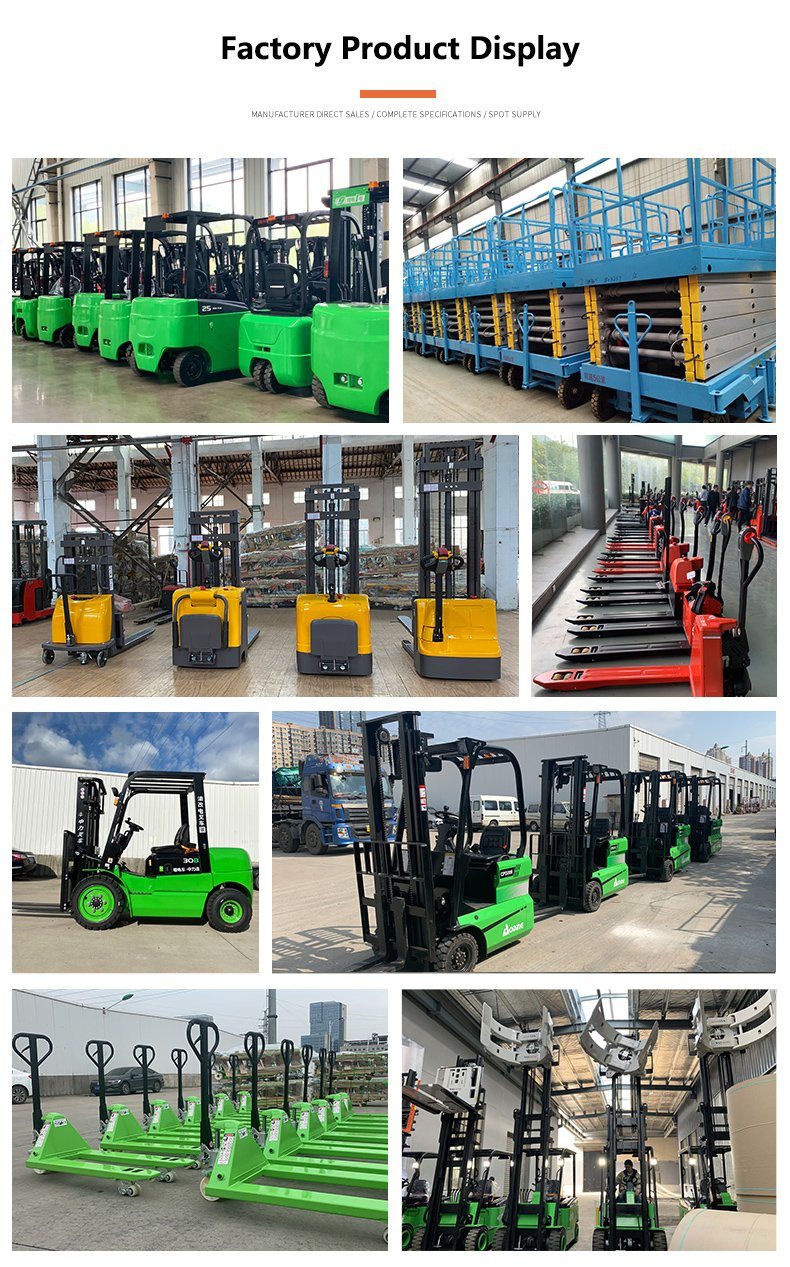 Vision Hydraulic Container 500kg Capacity Electric Lift Pallet Stacker Forklift Electric Pallet Stacker