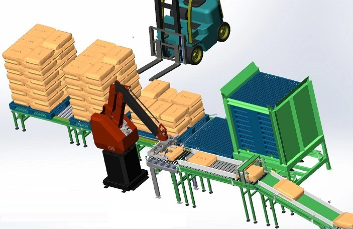 Low Price Heavy Duty Automated Palletizer Robot for Box Pallet