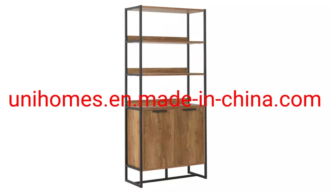 Industrial Style Bookshelf and Bookcase Vintage 5-Shelf Industrial Bookshelf Furniture