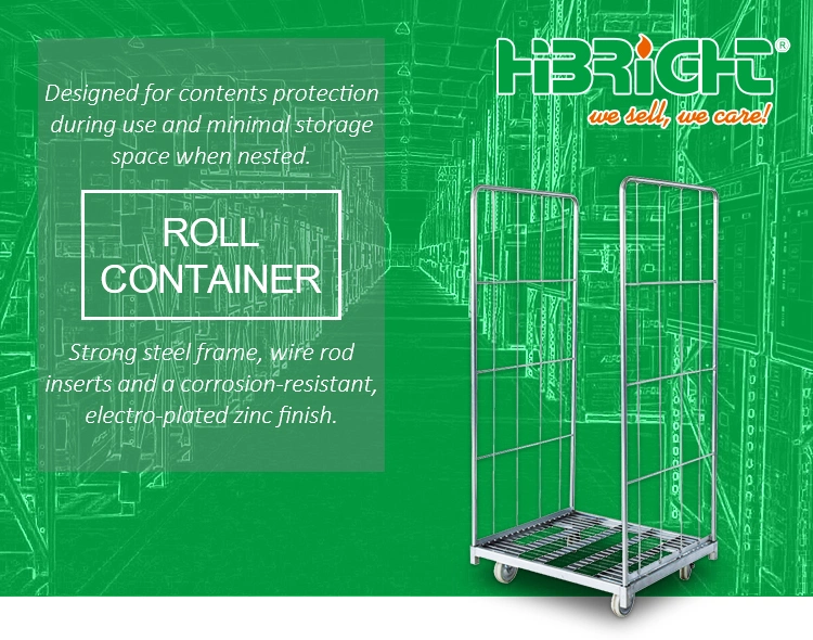 High Quality Multipurpose Nestable-Standard Mesh Customized Wire Mesh Cage Trolley