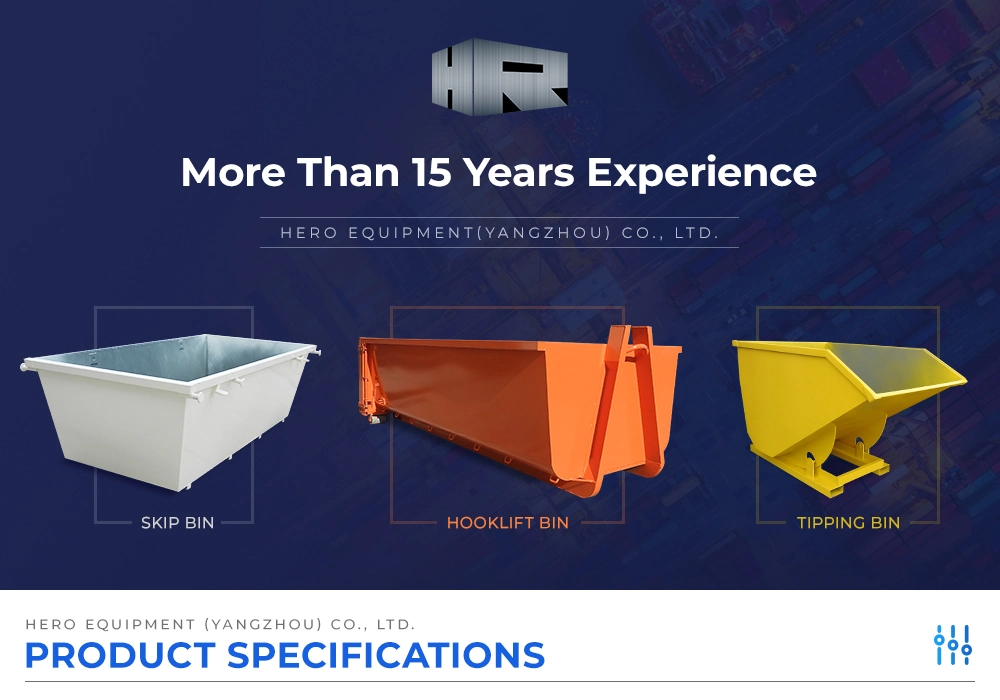 Lift Truck Garbage Waste Containers Hooklift Containers