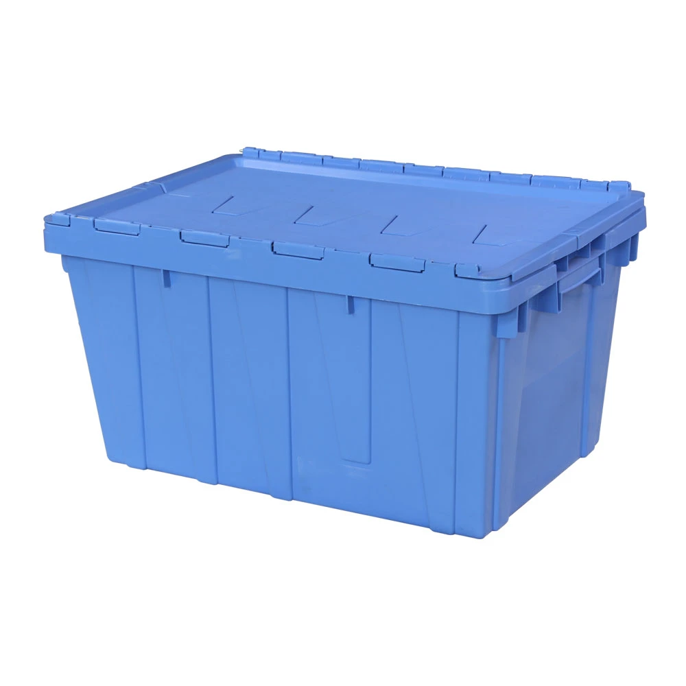 Stackable Plastic Storage Box Plastic Moving Crate Crate with Lid for Sale