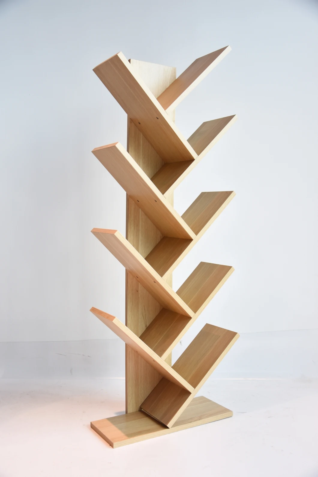 Modern Three Shaped Bookshelf Design Woden MDF Bookshelf