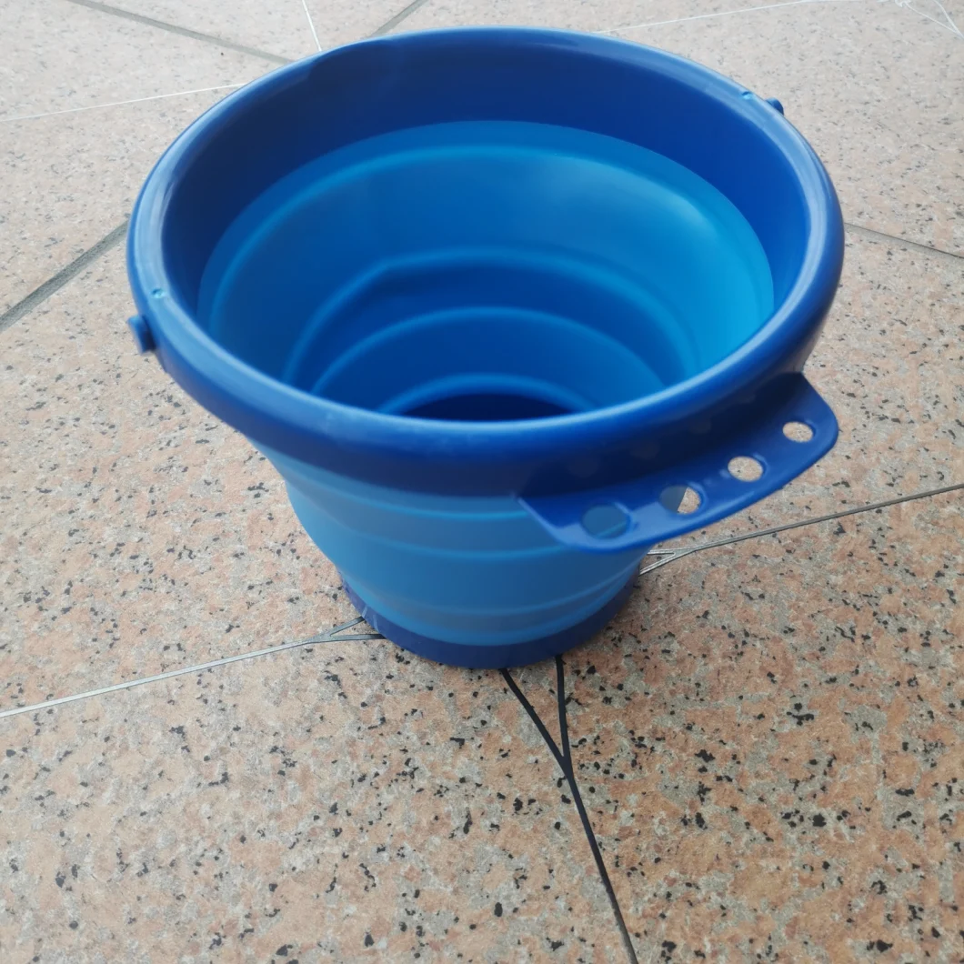 Round Collapsible Bucket 10L Collapsible Plastic Bucket Silicone Collapsible Bucket